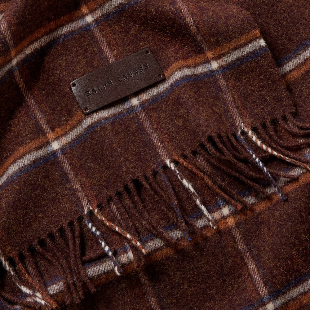 Ralph Lauren Home Wallace Throw Blanket-classic walnut